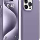 AOTESIER Shockproof for iPhone 15 Pro Case, [Food Grade Silicone] Phone Case [Military Drop Protection] with Soft Anti-Scratch Microfiber Lining, 6.1 inch, Dusk Lilac