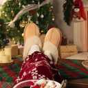 Women's Fuzzy Slippers, Warm and Cozy Slip On Fluffy Winter House Shoes for Women, Comfy Faux Suede Ladies House Slippers Indoor and Outdoor with Memory Foam (6)