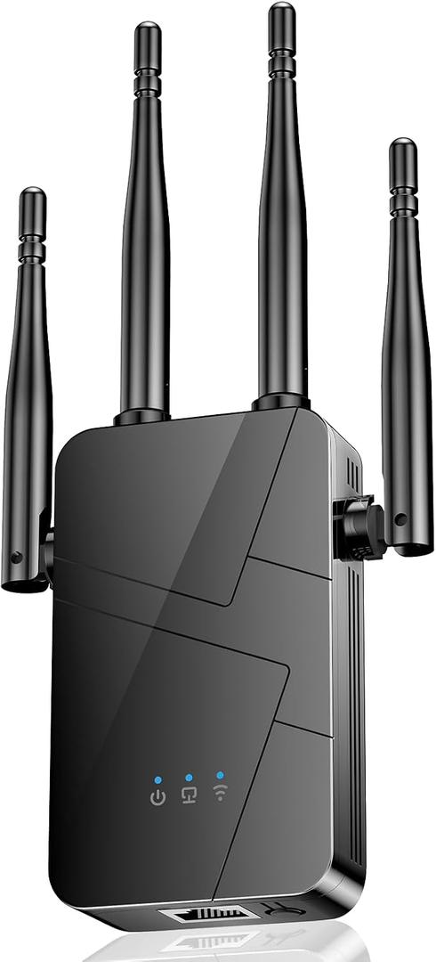 2026 WiFi Extender Signal Booster for Home, 15000sq.ft Wireless Internet Repeater, Long Range WiFi Booster and Signal Amplifier w/Ethernet Port, WiFi Router Extender Support 99% Devices, 1-Tap Setup