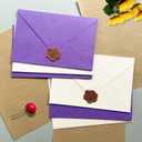 Tuhangcc Premium Velvet-Touch Stationery Set with Unique Design Colors - Best Paper and Elegant 4x6 Envelopes (24 Writing Sheets + 12 Envelopes) for Love Letters and Party Invitations (Lake Blue)