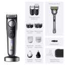 Braun Series 9 PRO All-in-One Beard & Body Grooming Kit for Men, Cordless Trimmer, Hair Clippers & Shaver for Face, Hair & Body with Gillette Labs Razor, AIO 9570