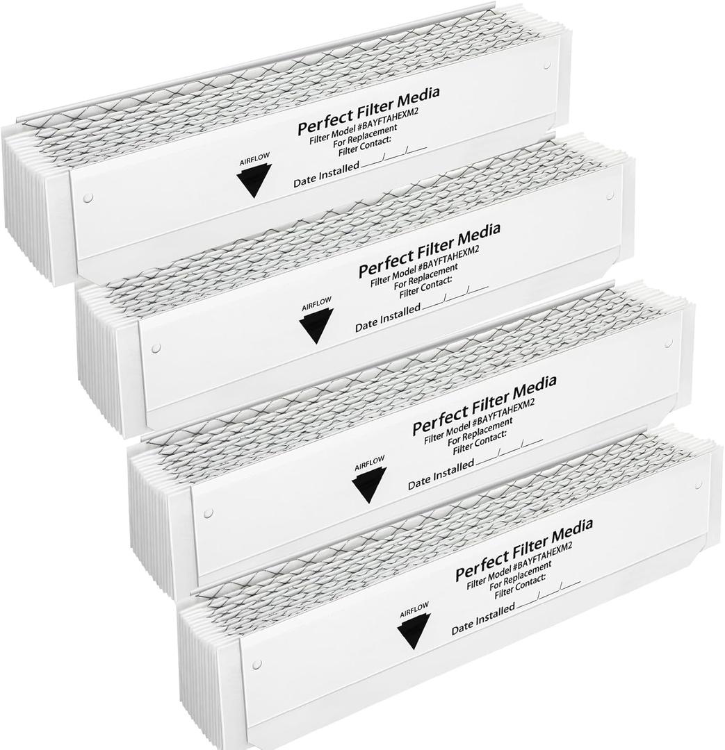4 Packs,BAYFTAHEXM2 Merv 13 Filter Replacement for Trane Perfect Fit 5 Filter Media, 20"x 25"x 5" Merv 13 Expandable Filter media Compatible with Trane BAYFTAHEXM2
