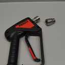 RIDGE WASHER Pressure Washer Gun 5000 PSI, 12 GPM, High Pressure Spray Gun with 1/4" Quick Connector, 3/8'' Quick Connect, M22-14 mm and M22-15 mm Fitting (Short Gun Swivel)