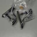 Tsnamay 2Pcs Curtain Rod Brackets Holders, Single Black Retro Wall Mount Brackets for Window Curtains Rod Hangers with Adjustable Screw