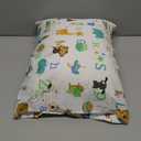 Babebay Toddler Pillow,13x18 Toddler Pillows for Sleeping, Machine Washable Kids Pillow with Soft Cotton Pillowcase, 1 Pack (Animal Letters)