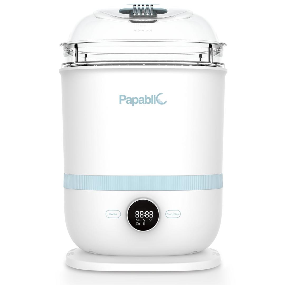 Papablic Bottle Sterilizer and Dryer Pro, 13 Bottles Extra-Large Capacity for Big Family, Electric Steam Bottle Sanitizer for Baby Bottles, Parts & Other Newborn Essentials