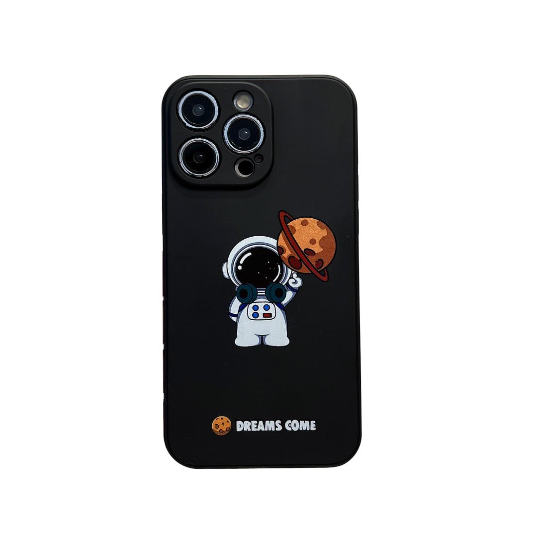 Yonds Queen for iPhone 14 Pro Max Cute Case, Cool Cartoon Astronaut Space Planet Moon Design Stylish Bumper Cover Soft TPU Protective Anti-Slip Shockproof Case(iPhone 14 Pro Max, Planet)