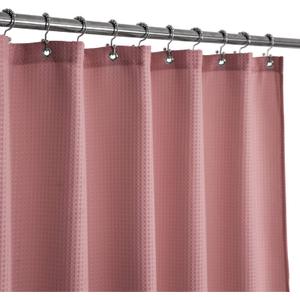 Barossa Design Waffle Weave Shower Curtain Hotel Luxury Spa, 230 GSM Heavy Duty Fabric, Water Repellent, Pale Mauve, 71"x72"