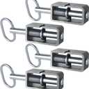 4Pcs Weld-On 5/8" Spring Latch Assembly with Plain Tube, Heavy Duty Trailer Gate Latch, Trailer Ramp Latch, 1.3x1.3x5.2inch