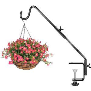 BOLITE Heavy Duty Deck Hook, 16 Inch Bird Feeder Hanger for Hummingbird Feeders, Planters, Lanterns, Wind Chimes, 360 Rotatable Arm, Black, Birthday Gifts for Women Men, Gifts for Mom Dad