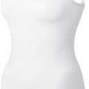 VVX Womens Shapewear for Women Tummy Control Tank Top Body Shaper Seamless Compression Camisole Tops (Medium firm control or one size up), 1pk White-a)