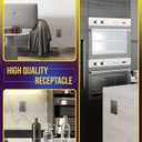 ENERLITES Elite Series Decorator Receptacle, Child Safe Tamper-Resistant Wall Outlet, Self-Grounding, Residential Grade, 15A 125V, 3-Pole, 3-Wire, UL Listed, 61501-TR-SG-10PCS, Space Gray, 10 Pack (Wall Plate Not Included)