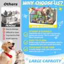 Kaiferty Indestructible Dog Toy basket, Large Toy Bin for Dogs,Pet Toy Bin Dog Metal Basket Organizer Storage for Toys Food Storage (Black)