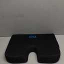 Everlasting Comfort Car Seat Cushion for Driving - Wedge Car Cushion for Office, Travel, Gaming Chair Memory Foam Driver Booster for Short People, Non-Slip, Washable Cover, Back & Sciatica Relief (Black)