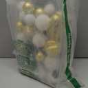 64 Pcs Christmas Ball Ornaments Bulk Emerald Green Gold White Christmas Tree Decorations 1.6/1.97/2.4 Inch Shatterproof Glitter Xmas Baubles Assorted Xmas Bulbs Ornaments for Tree Home Decor