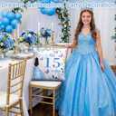 Kathfly Cojines para 15 Aos De Quinceaera Decoration 16 x 16 Inche Blue Quinceaera Pillow Gifts Mis Xv Aos Throw Pillow Sweet for Daughter Sister Friend 15th Birthday Gifts