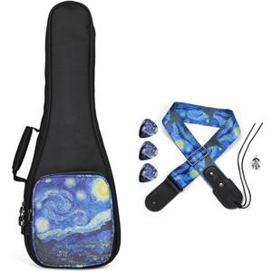 MUINS Ukulele Case,21 23 26 30 inch Ukelele Case Thicker Pad For Soprano Concert Tenor Uke with Double Adjustable Straps and Handle 30 Inch (Fits Ukuleles 29.13-30.31 Inches Long)