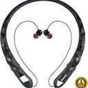 Bluetooth Headphones Bluenin Wireless Headphones Neckband Retractable Earbuds Noise Cancelling Stereo Headset Sport Sweatproof Earphones with Mic (Matte Black)