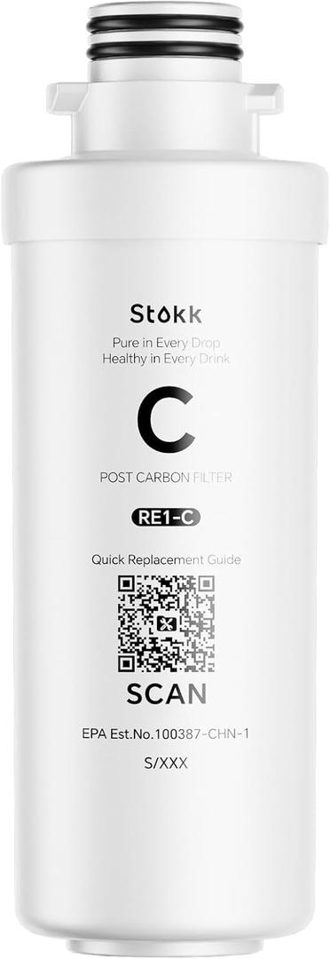 Stokk E1 Countertop Reverse Osmosis System PPC Replacement Filter(RE1PPC), Compatible with E1 & T1Lite Series (NOT Compatible with T1), 6–12 Month Lifespan