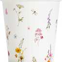 Crisky 300 Pack 5oz Paper Disposable Bathroom Cups Small Mouthwash, Elegant Floral Design, Hot/Cold Beverage Coffee, Dessert for Birthday Parties, Home-use, Picnics, Ceremonies