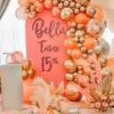 2 x PageebO Orange and Gold Balloon Garland Arch Kit-141Pcs Cream White Orange Gold Balloons for Birthday Thanksgiving Day Wedding Decoration Baby Shower Decorations Birthday Party Decoration