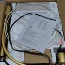 Nintiue Upgraded Modern Arc Dimmable Tall Standing Floor Lamp with Linen Shade, 1200 Lumens LED Bulb Included, for Living & Reading Room, Bedroom, Office & Nursery, Gold