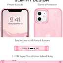 BENTOBEN for iPhone 12 Mini Case, Cute Butterfly Pattern iPhone 12 mini Magnetic Case [Compatible with MagSafe] Translucent Matte Slim Women Girl Protective Cover for iPhone 12 Mini 5.4 inch, Pink