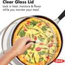 OXO 12 Non-Stick Every Day Frying Pan with Lid, BPA-Free Comfort Grip Silicone Handle, Dishwasher & Oven Safe, PFAS-Free Ceramic Skillet, Black