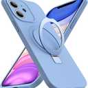 Designed for iPhone 11 Case with Magnetic Invisible Stand Compatible with MagSafe Military-Grade Protection Shockproof Silicone iPhone 11 Phone Cases for Women Men 6.1'' 2019,Blue, Mother Gift