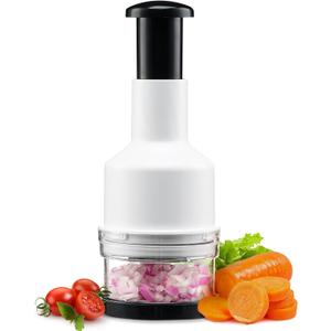 Vegetable Chopper, Onion Chopper, Garlic Chopper, Nuts Chopper - Hand Chopper For Vegetables Salads Fruits, Nuts.