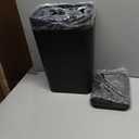 TIPGO Bathroom Trash Can with Lid, 4 Gallon / 15 Liter Small Garbage Can, Press Top Bin, Plastic Wastebasket with Pop-Up Lid for Bedroom, Living Room, Office (Black, 2 Pack)