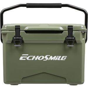 EchoSmile 25 Quart Rotomolded Cooler, Built to Stand up to The Rigors of The Journey (Olive Green)