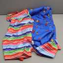 LENOAPHYS Halloween Costume Chucky Costume for Adults Men Outfit Women Long Sleeve Overalls Prop Knife Toy Scar Tattoos - L Size