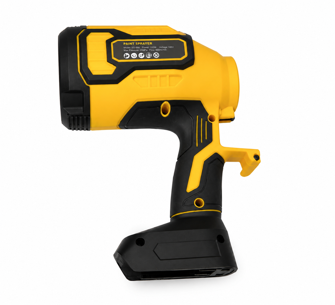 Cordless Paint Sprayer for 20V, 1360ml, Yellow, Plastic, Gun, Battery Powered