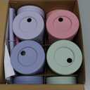 Elk and Friends 10oz Stainless Steel Kids + Toddler Drinking Cups | The Original Mason Jar with Sleeves + Lids | Silicone Straws | Smoothies | Storage Jar | Spill Resistant | Dishwasher Safe | 4 Pack (Sage/Blush/Misty Blue/Lilac)