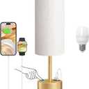 Dicoool Elegant Gold Touch Table Lamp, Modern Wedding Gift for Couples, Bedside Lamps with USB-C USB-A Charging Ports, 3 Way Dimmable Small Lamp for Office, Bathroom, Living Room，Christmas Gift