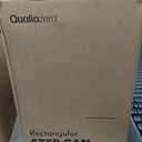 Qualiazero 13.2 Gallon Trash Can, Rectangular Step On Kitchen Trash Can, Silver