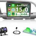 [8-Core 4+64G] Android 15 Car Stereo for Hyundai Elantra 2016-2018, Hikity 9" Touchscreen Radio Wireless Carplay Android Auto GPS 5G WiFi Bluetooth Mirror Link FM/RDS/32EQ/DSP SWC Backup Cam 59UI