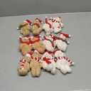 Shappy 12 Pcs Christmas Mini Stuffed Bears Bulk Small Stuffed Animals Keychain 6 Inch Plush Bear with Scarf Hat Tiny Doll for Birthday Christmas Party Decorations Craft(Classic)