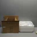 JOYZAN 4 Tier Rolling Carts with Wheels, Utility Cart with Handle and Locking Caster, Storage Cart for Kitchen, Office, Bedroom, Suitable for Diaper, Art Tools, Snack, Craft Storage Cabinet, White