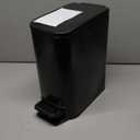 TIPGO Slim Bathroom Trash Can with Lid Soft Close, Step Pedal, 6 Liter / 1.6 Gallon Stainless Steel Bin, Small Garbage Cans for Bedroom, Office, Kitchen (Matte Black)