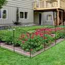 INJOPEXI Garden Fence 12 Panels 23.6ft (L)24in (H) Decorative Garden Fences with 12 Panels Rustproof Wire No Dig Animal Barrier Fencing Dog Fence for Yard Outdoor Patio - Without Fence Gate