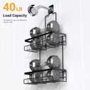 AKTECKE Shower Caddy Hanging Bathroom Organizer: Rustproof Shelf for Inside Shower - No Drilling Racks Over Showerhead - Bath Shelves for Shampoo Soap