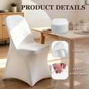 6Pcs Stretch Spandex Folding Chair Covers, Stretch Fitted