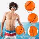 Fovths 12 Pieces Inflatable Basketball Beach Balls 11 Inch Blow Up Basketball Party Supplies Swimming Pool Toys for Summer Water Games Birthday Sports Theme Party Favors