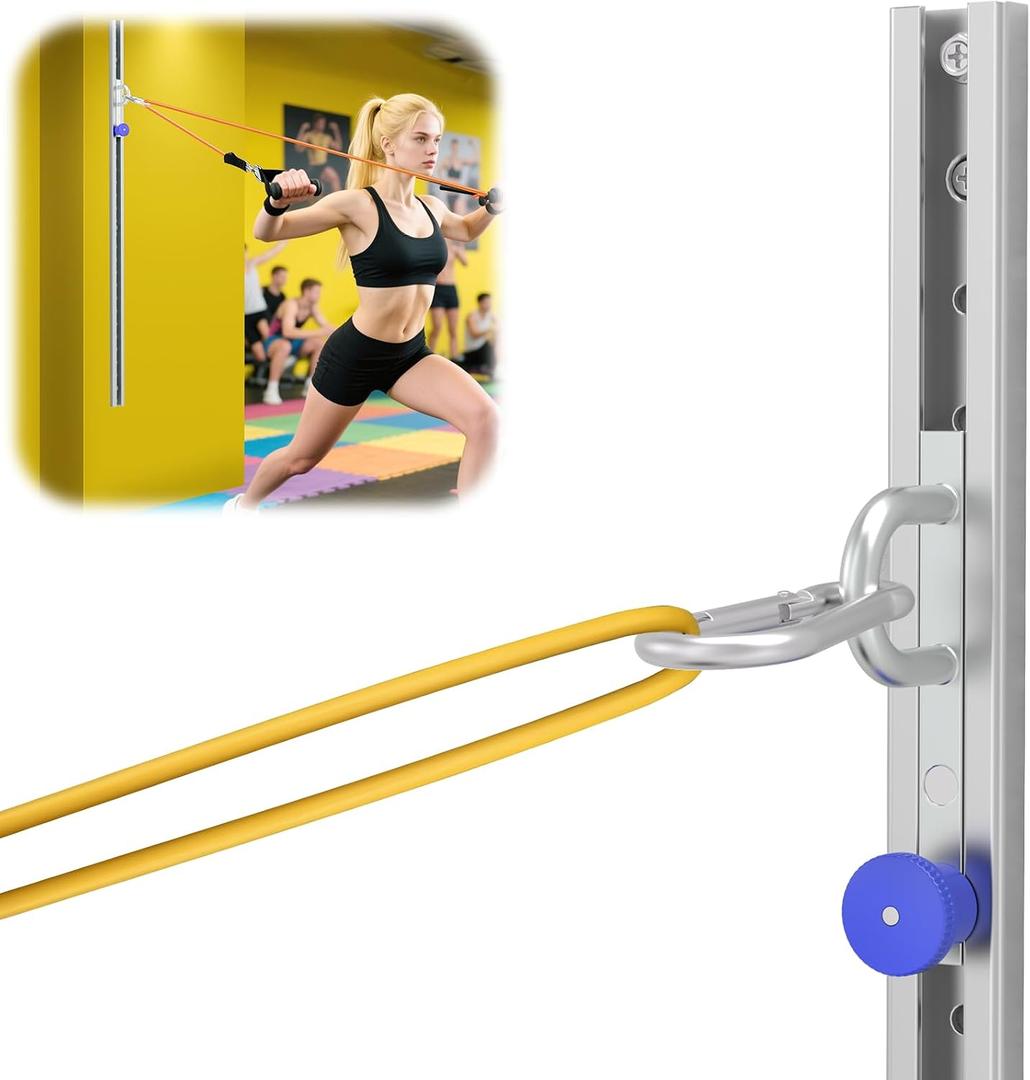 Resistance Bands Wall Anchor Exercise Equipment Platform Base(Length 40"),Adjustable Wall-Mounted Anchor Multi-Purpose Fitness System for Complete Full Body Strength Training