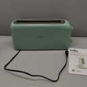 bella 2 Slice Slim Toaster, Fits-anywhere Kitchenware, 6 Setting Shade Control with Reheat & Cancel Buttons, Fits Sourdough, 10 Long Slot, Anti Jam & Auto Shutoff, 900 Watt, Seaglass