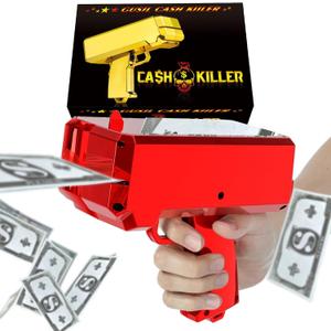 Gusil Money Gun Shooter Cash Cannon Bills Gun Make It Rain Toy Gun,Handheld Spary Cash Gun for Game Movies Party Supplies