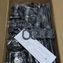 Goovilla Room Divider for Room Separation, Tension Curtain Rods No Drilling, 4-10ft(H) 28-70inch(W) Adjustable Temporary Privacy Wall Divider, Heavy Duty Freestanding Space Partition Separator, Black