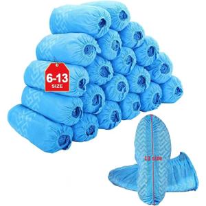 X-Large Shoe Covers Disposable 200 Pack (100 Pairs),Fit Shoe Sizes to Men's 13, Non-Slip, Durable, Indoor